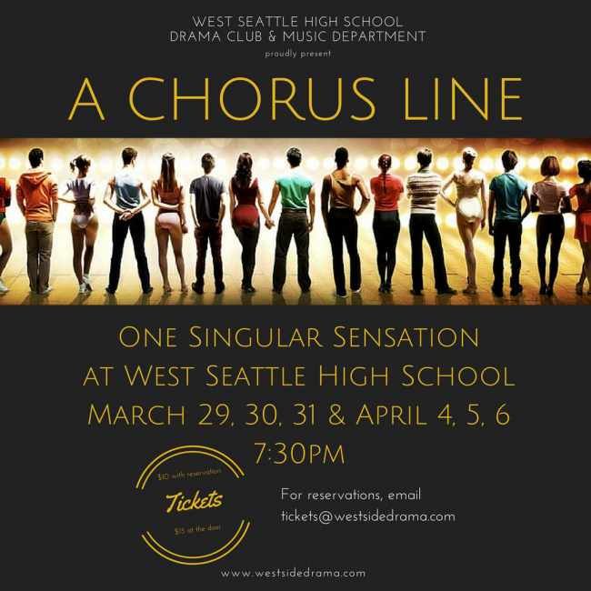 West Seattle High School Drama presents A Chorus Line Westside Seattle